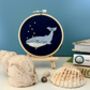 Mini Whale Embroidery Kit, thumbnail 1 of 3