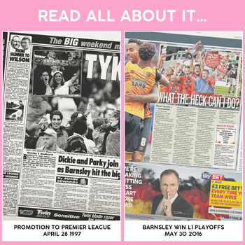 Barnsley Fc Personalised Football Gift Tykes Newspaper History Book, 11 of 12