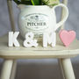 Personalised Ceramic Initials With Heart, thumbnail 2 of 6