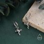Sterling Silver Frog Huggie Hoop Earrings, thumbnail 1 of 10