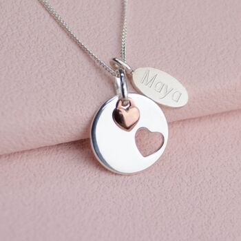 Personalised Double Heart Necklace, 2 of 7