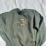 Whimsical Frogs And Toadstools Embroidered Sweatshirt, thumbnail 5 of 7