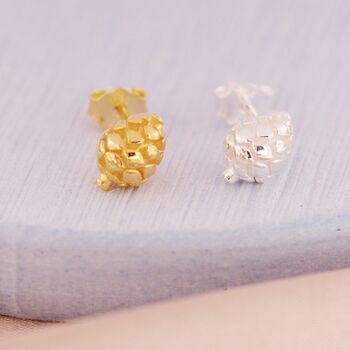 Pine Cone Stud Earrings In Sterling Silver, 3 of 12