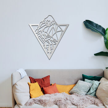 Geometric Mountain Peak Wooden Wall Art Modern Decor, 9 of 10