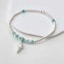 Artesia Amazonite Sterling Silver Shell Bracelet, thumbnail 2 of 8