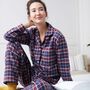 Women's Arran Tartan Brushed Cotton Pyjama Set, thumbnail 1 of 5