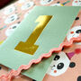 Mini Gold Foiled Number One Card, thumbnail 4 of 5