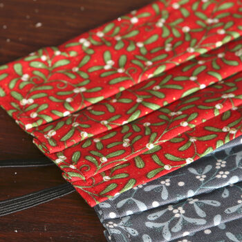 Christmas Mistletoe Fabric Handbag Mirror, 2 of 2
