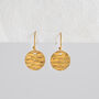 Hammered Disc Drop Earrings, thumbnail 6 of 7