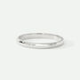 Classic 9ct White Gold D Shape Wedding Band Ring 2mm, thumbnail 1 of 5