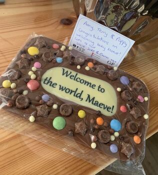 Personalised Belgian Milk Chocolate Slab And Gift Box, 2 of 2