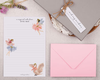 A5 Personalised Children's Stationery Set Gift With Fairy Design, 3 of 9