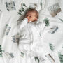 Bamboo Baby Swaddle Blanket, Home Print, thumbnail 1 of 6