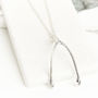 Silver Wishbone Necklace, thumbnail 1 of 3
