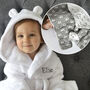 Personalised White Baby Gown And Reversible Blanket Set, thumbnail 1 of 12