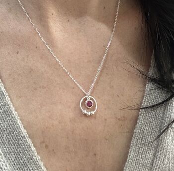 30th Birthday Infinity Birthstone Bead Necklace, 2 of 5
