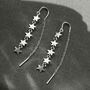 Sterling Silver Swinging Star Threaders, thumbnail 1 of 3