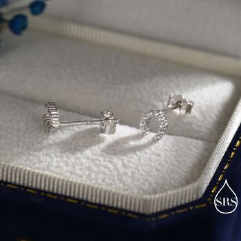 Sterling Silver Extra Tiny Horseshoe Stud Earrings, 5 of 12