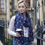 Pleated Star Print Scarf, thumbnail 1 of 5