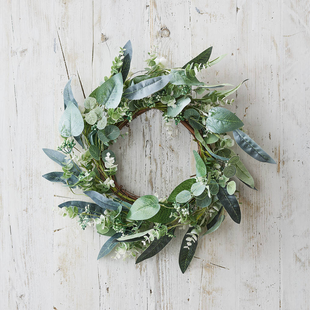 Artificial Eucalyptus Wreath By Lights4fun | notonthehighstreet.com