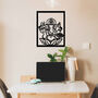 Wooden Hindu Elephant Modern Wall Art Home Room Decor, thumbnail 8 of 10