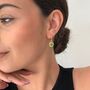 Crystal Eye Charm Huggie Hoop Earrings In Gold Plating, thumbnail 11 of 12