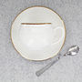 Hexa Cup And Saucer White Finish, thumbnail 3 of 6