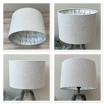 Alfie Linen Geometric Double Sided Lampshades, 8 of 10