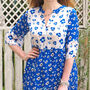 Rosella Dress In Blue Poppies, thumbnail 4 of 7