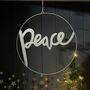 'Peace' Hoop Hanging Decoration, thumbnail 1 of 1