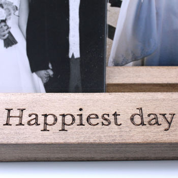 Personalised Wedding Or Anniversary Wooden Photo Frame, 5 of 6