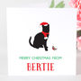 Personalised Cat Christmas Card, thumbnail 2 of 2