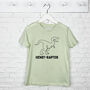 Personalised Dinosaur T Shirt Raptor, thumbnail 1 of 8