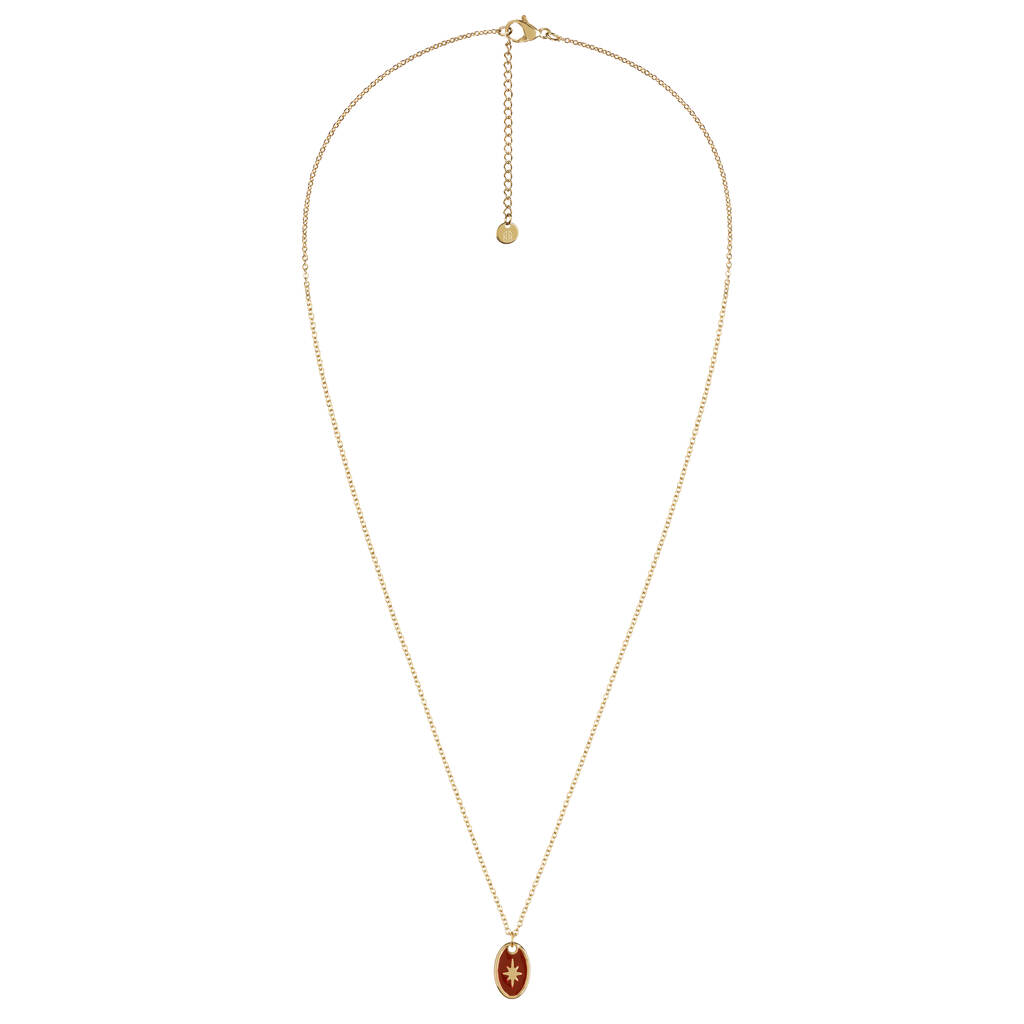 Lucky Star Necklace 18ct Gold Plated By Florence London