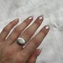 Recycled Silver Oval Pendant Ring, thumbnail 2 of 4