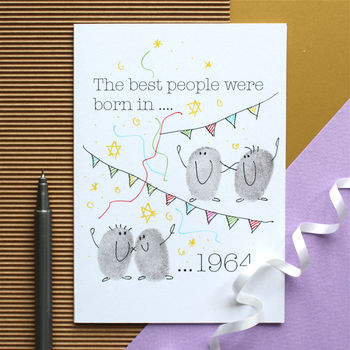 Personalised Year Of Birth Birthday Card, 2 of 6