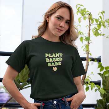 Plant Based Babe Cotton T Shirt, 5 of 6
