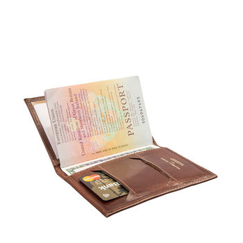 Personalised Leather Passport Holder. 'The Prato', 4 of 12
