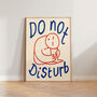 Do Not Disturb Bedroom Doodle Wall Art Print, thumbnail 3 of 12