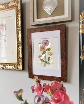 Z Is For Zinnia Gilded Print, 5 of 7