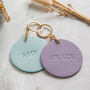 Leather Look Personalised Key Ring Collection, thumbnail 1 of 5