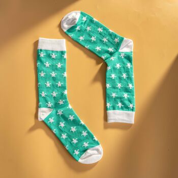 Men's Egyptian Cotton Socks With Turtles On Them, 2 of 4