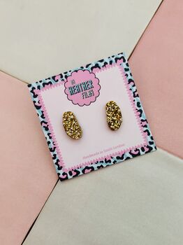 Potato Glitter Resin Studs / Chef Gift / Food Inspired Jewellery / Cute Accessories, 4 of 5
