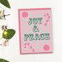 Peace And Joy Christmas Card, thumbnail 1 of 4