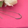 Grey Crystal Curve Necklace, thumbnail 1 of 6