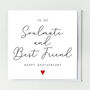 Soulmate And Best Friend Anniversary Card, thumbnail 2 of 2