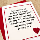 Personalised 6th Wedding Anniversary Card By Jenny Arnott Cards & Gifts ...