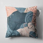 Abstract Cushion Cover With Blue Grey And Salmon Pink, thumbnail 5 of 7