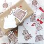 Illustrated Christmas Gift Tags, Gingerbread Shops, thumbnail 1 of 9