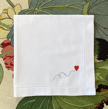 Personalised Linen Or Cotton Love Napkin, 10 of 11